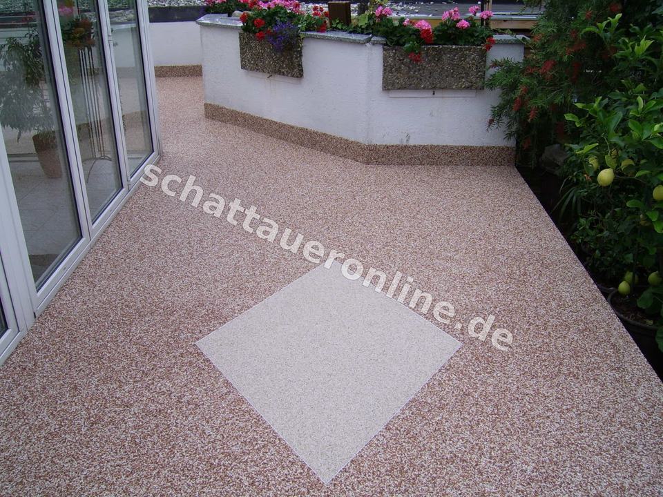 Terrace with liquid plastic sealing and robust wear layer - project image 033
